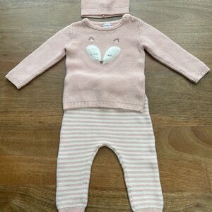 Carter's Soft Pink Knit Baby Sweater